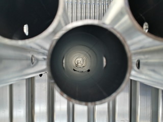 Aluminium tube from inside