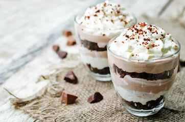  Triple chocolate mousse dessert © nata_vkusidey