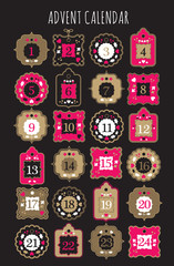 Obraz premium calendrier de l’avent 