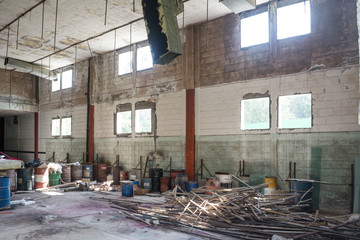 Fototapeta na wymiar Abandoned Derelict Warehouse