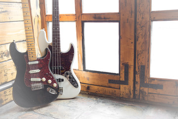 Vintage Electric guitar and bass