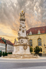 Fototapeta na wymiar Statue of the Holy Trinity in Budapest Hungary
