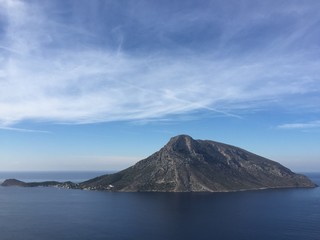L'île de Telendos, vue depuis Kalymnos