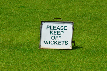 Please keep out off wickets