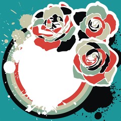 colorful background with beautiful flowers. floral postcard. Vector illustration