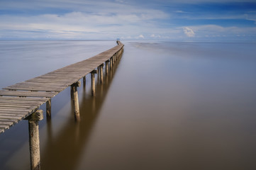 Long Jetty and Clear View at Sarawak, Malaysia (Long exposure)