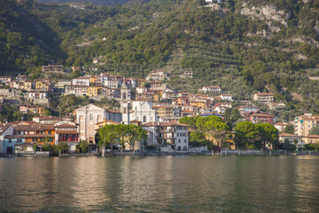 Fototapeta na wymiar Small village of Predore, Lake Iseo (Italy)