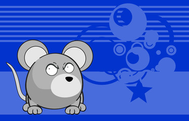 cute mouse cartoon expression background in vector format