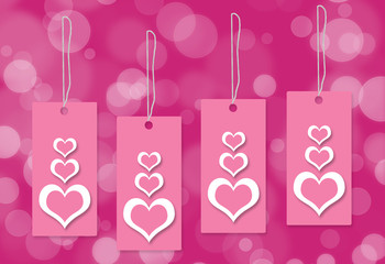heart  love tag white background