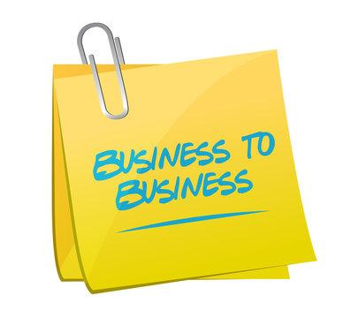 business to business memo post sign concept