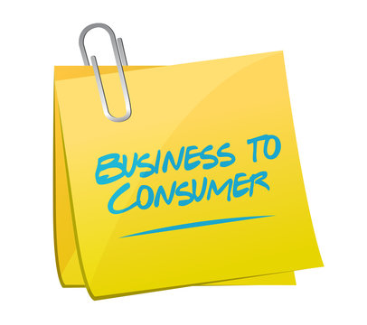 business to consumer memo post sign concept