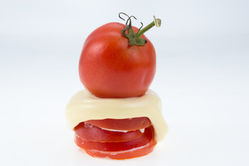 extract ripe tomato with white skincare 