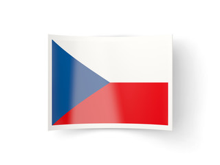 Bent icon with flag of czech republic