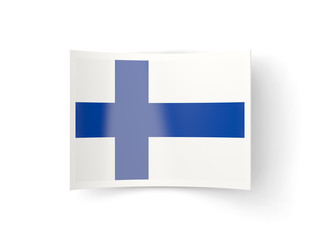 Obraz premium Bent icon with flag of finland
