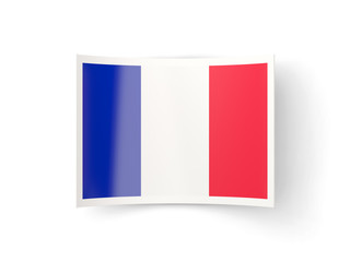 Bent icon with flag of france