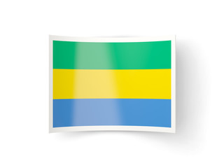 Bent icon with flag of gabon