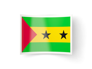 Bent icon with flag of sao tome and principe