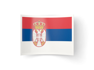 Bent icon with flag of serbia