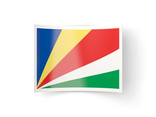 Bent icon with flag of seychelles