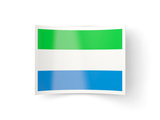 Bent icon with flag of sierra leone