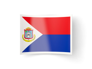 Bent icon with flag of sint maarten