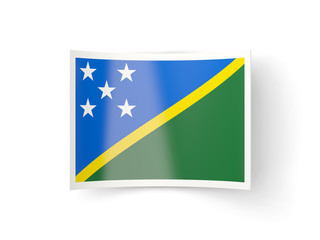 Bent icon with flag of solomon islands