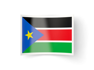 Bent icon with flag of south sudan