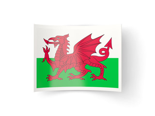 Bent icon with flag of wales