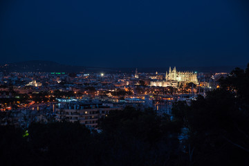Fototapeta premium Night view of Palma de Mallorca