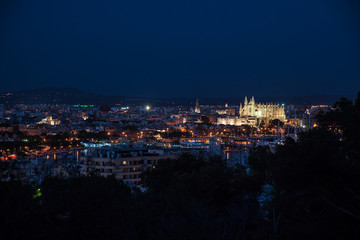 Night view of Palma de Mallorca