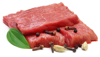 Raw beef with spices