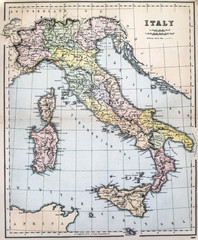 Map of 19th Century Italy
