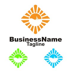 Sun logo icon Vector