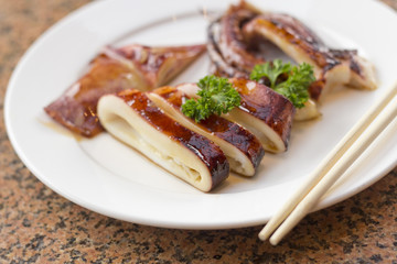 Whole Cooked Squid Calamari