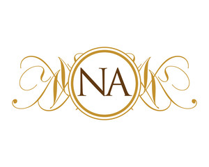 NA Luxury Ornament Initial Logo
