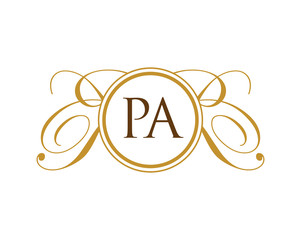 PA Luxury Ornament Initial Logo