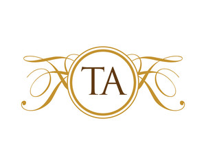 TA Luxury Ornament Initial Logo