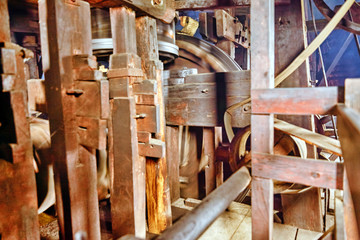 Inside the room of a windmill, a suburb of Amsterdam. Netherland
