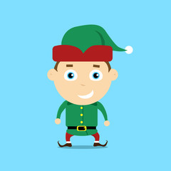 Christmas Elf Cartoon Character Santa Helper