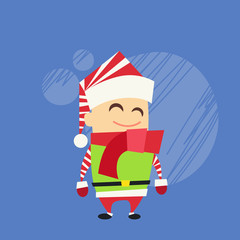 Christmas Elf Cartoon Character Santa Helper