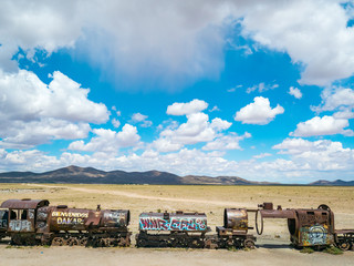 Train Cemetery in Uyuni, Bolivian