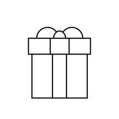 Gift Box Thin Line Minimalistic Hand Draw Logo Present Outline