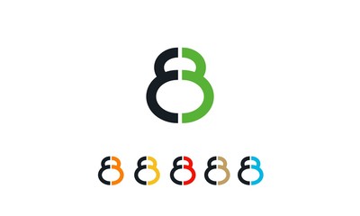 eb or bb or 8 logo abstract modern