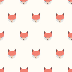 seamless cute fox pattern