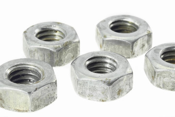 Metal nut/Metal nut isolated on white background.