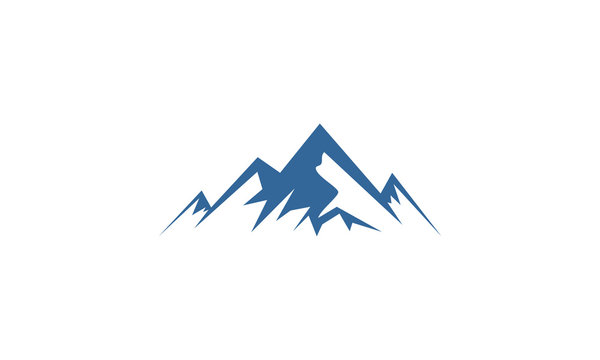 abstract mountain snow travel logo