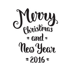 Fototapeta premium Merry Christmas lettering
