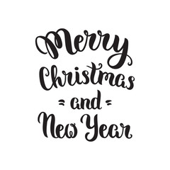 Fototapeta premium Merry Christmas lettering