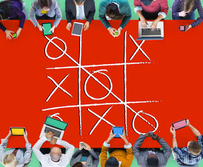 Leisure Game Tic Tac Toe Competition Challenge Winner Concept