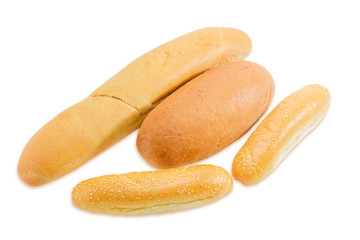 Various bakery products on a light background